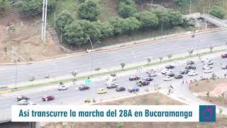 Así transcurre la marcha del 28A en Bucaramanga - Autopista a Floridablanca