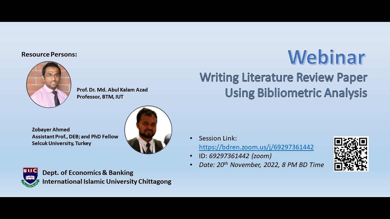 Bibliometric Analysis Webinar | EB | IIUC - YouTube