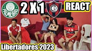 Reações Dos Flamenguistas PALMEIRAS 2X1 CERRO PORTEÑO Libertadores 2023 REACT