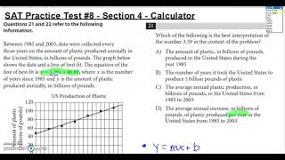 SAT Practice Test #8 - Section 4 - Problems 19-22