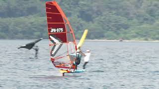 2024,7,28  ウインドサーフィンin本栖湖1  2024,7,28 windsurfing in Motosu Lake 1