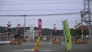 00282　八幡前駅の近くの東側の踏切　南海加太線の踏切