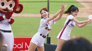 [4K] 韓式應援2 禹洙漢우수한 李多慧 Woo Suhan Lee DaHye Cheerleader fancam 230625 #이다혜 #李多慧 #樂天女孩