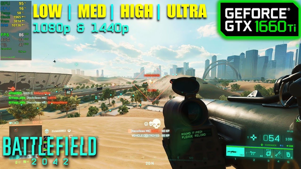 GTX 1660 Ti | Battlefield 2042 - 1080p, 1440p - All Settings - YouTube