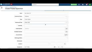 OpenSpecimen Specimen Pooling Feature