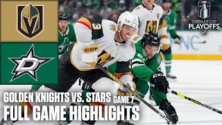 1st Round: Vegas Golden Knights vs. Dallas Stars Game 7 | Full Game Highlights