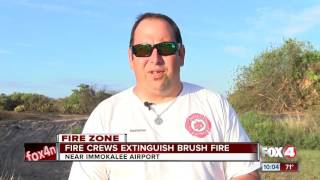 23 acre brush fire near Immokalee Airport out