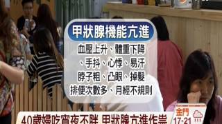 【中視新聞】吃宵夜不會胖? 40歲婦甲狀腺亢進 20141113