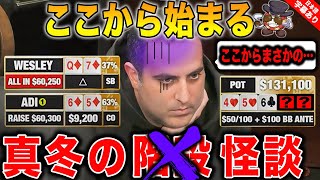 【ポーカー】ビッグポットに2ペアを作りコール！なのにターン リバーでその2枚が出るのか...あなたはどう思う？【テキサスホールデム】【VS】【日本語字幕付き】