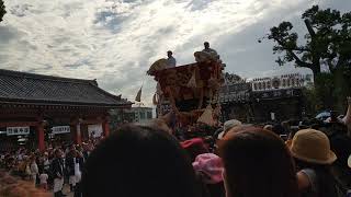 【百舌鳥八幡宮】 土塔町 ふとん太鼓台 境内（宮出） Part1 2018（平成30）年9月23日 開催