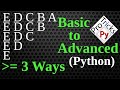 Python Pattern Program - Print Characters in Triangle Shape in Python | Python Character Pattern 10
