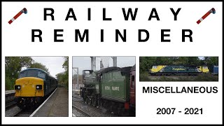 Railway Reminder | Miscellaneous - 2007 to 2021