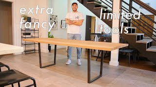 How To Build a HIGH QUALITY Dining Table with LIMITED TOOLS // #DIY //  #Woodworking