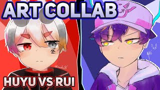 【ART COLLAB】 HUYU vs RUI: Drawing Each Other 【VTuber EN】