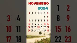 CALENDÁRIO DE NOVEMBRO DE 2024 #shorts