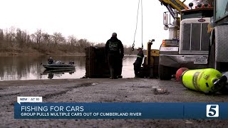 Fishing for cars: group pulls several vehicles out of Cumberland River