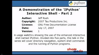 The 'IPython' Interactive Shell (2/5)