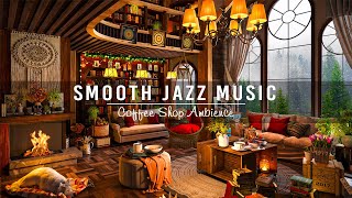 Cozy Coffee Shop Ambience ~ Smooth Instrumental Jazz Music ☕Relaxing Piano Jazz