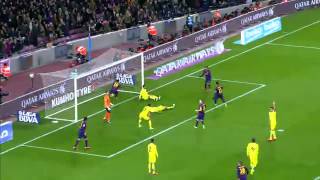 FC Barcelona 3 - 2 Villarreal C.F [01-02-2015] All Goals