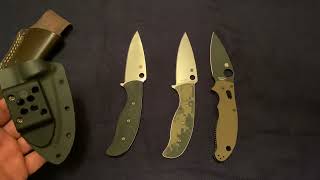 Spyderco Mule Team with Halpern g10 scales Rex 76, Srs13/Sus405