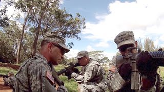 Army Battle Drill #4 Demonstration React to Near Ambush