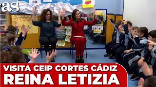 La REINA LETIZIA visita el CEIP CORTES DE CÁDIZ