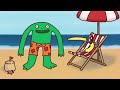 Mr. Frog at the Beach | SMILING FRIENDS