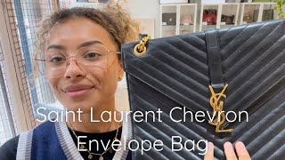 Saint Laurent Chevron Envelope Bag Review