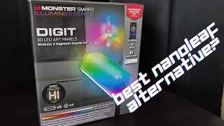 ANOTHER BUDGET NANOLEAF ALTERNATIVE?? MONSTER ILLUMINESSENCE DIGITS RGB LIGHTS! JS TECHIE REVIEWS