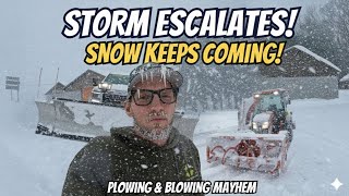 WINTER STRIKES BACK: Snowplowing & Blowing as the Storm Intensifies!