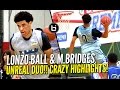 Lonzo Ball & Miles Bridges UNREAL DUO at Ballislife All American Scrimmage! CRAZY HIGHLIGHTS!!