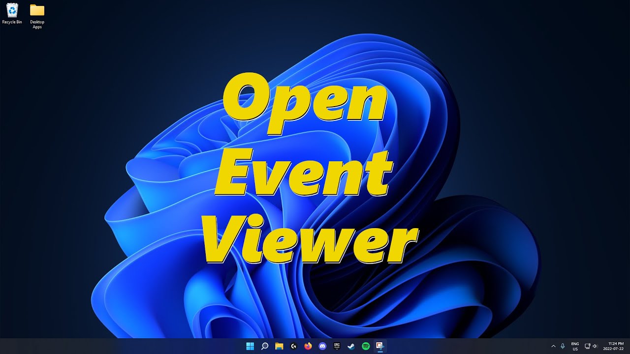 How To Open Event Viewer In Windows 11 - YouTube