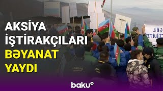 Aksiya iştirakçıları bəyanat yaydı - BAKU TV