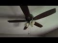 52 Inch Hunter Low Profile IV Ceiling Fan Running On All Speeds