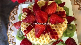 Waffle Qurac aad u macaan un Fudud ka Fa idso/How to Make Waffle Recipe /Die Beste Waffeln Recipet