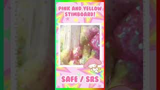 ₊˚ʚ🌈 Pink and Yellow Stimboard !! #shorts 🎀 ִ ּ ۪ ⊹