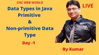 Data Types in Java (Primitive & Non-Primitive) In HINDI | Java Tutorial (Day-1)