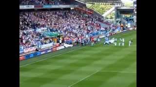 Huddersfield v AFCB - teams come out