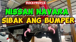 NISSAN NAVARA SIBAK ANG BUMPER PINA HILOT KAY ROCKY ROYCE