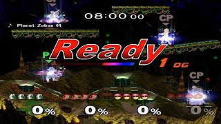 【スマブラDX】ウルフ vs CPU レベル9【TAP】 / 【SSBM】Wolf vs Level 9 CPU's【TAP】