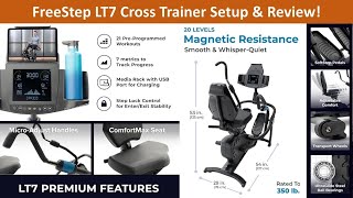 FreeStep LT7 Recumbent Cross Trainer Setup & Review #homegym #elliptical   #physicaltherapy