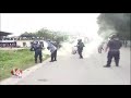 demonstrators clash with police in bharatpur chitwan v6 telugu news