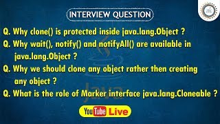 Session-27 || 9:30PM Live || Cloning in Java || Cloneable || Java Interview Question by JTC