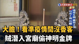 大膽!看準疫情間沒香客 賊潛入宮廟偷神明金牌－民視新聞