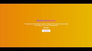 Quote Generator with Javascript and Tailwindcss
