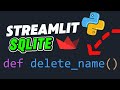 Streamlit + SQLite Tutorial 3: Delete Data from Your Python Web App