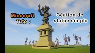 Minecraft Tuto - statue simple tenant la flamme de la liberté
