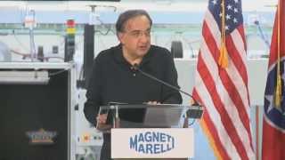 Chrysler CEO Marchionne at Magneti Marelli Plant Opening