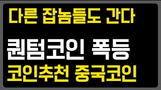 퀀텀코인 중국코인 싸이클돕니다. 다른잡놈들도 간다. #퀀텀코인