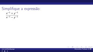 ⭕ Simplifique a Expressão